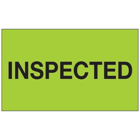 Bsc Preferred 3 x 5'' - ''Inspected'' Fluorescent Green Labels BUY00023938